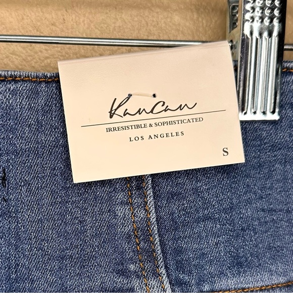 NWT KanCan Blue Tie Front Denim Skirt Size Small - Picture 5 of 7